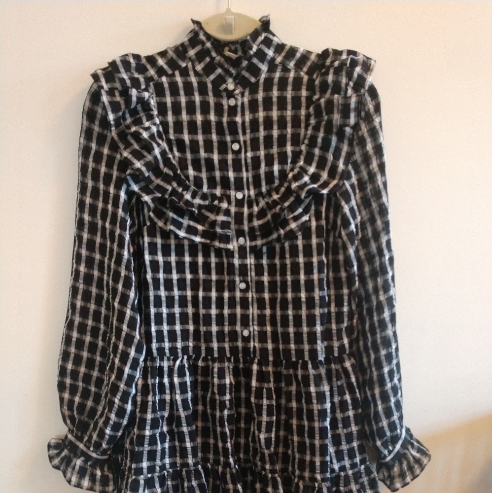 H&M ruffled detail dress.